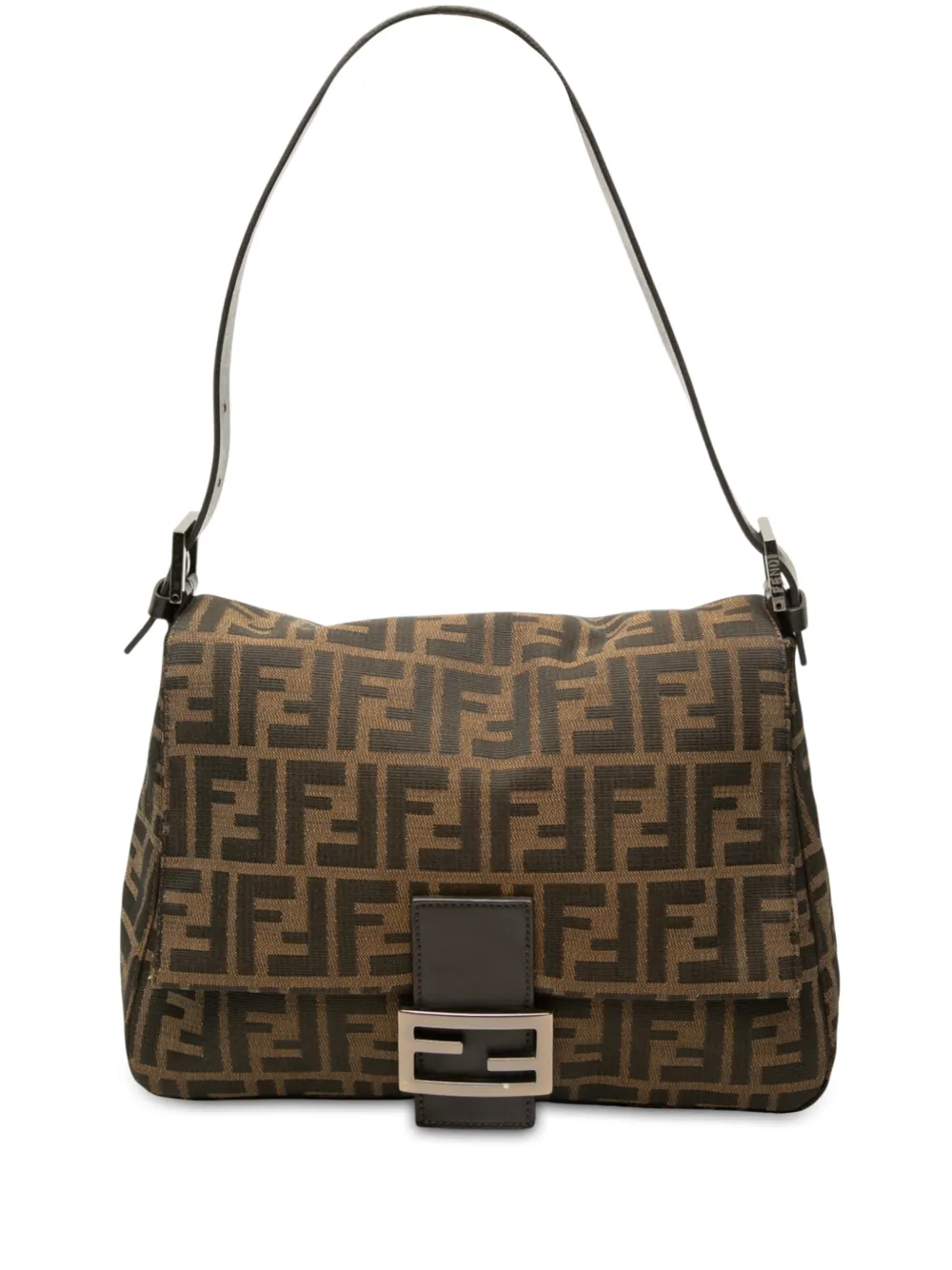 Fendi Pre-Owned 2000-2010 Zucca Canvas Mamma Forever shoulder bag - Braun
