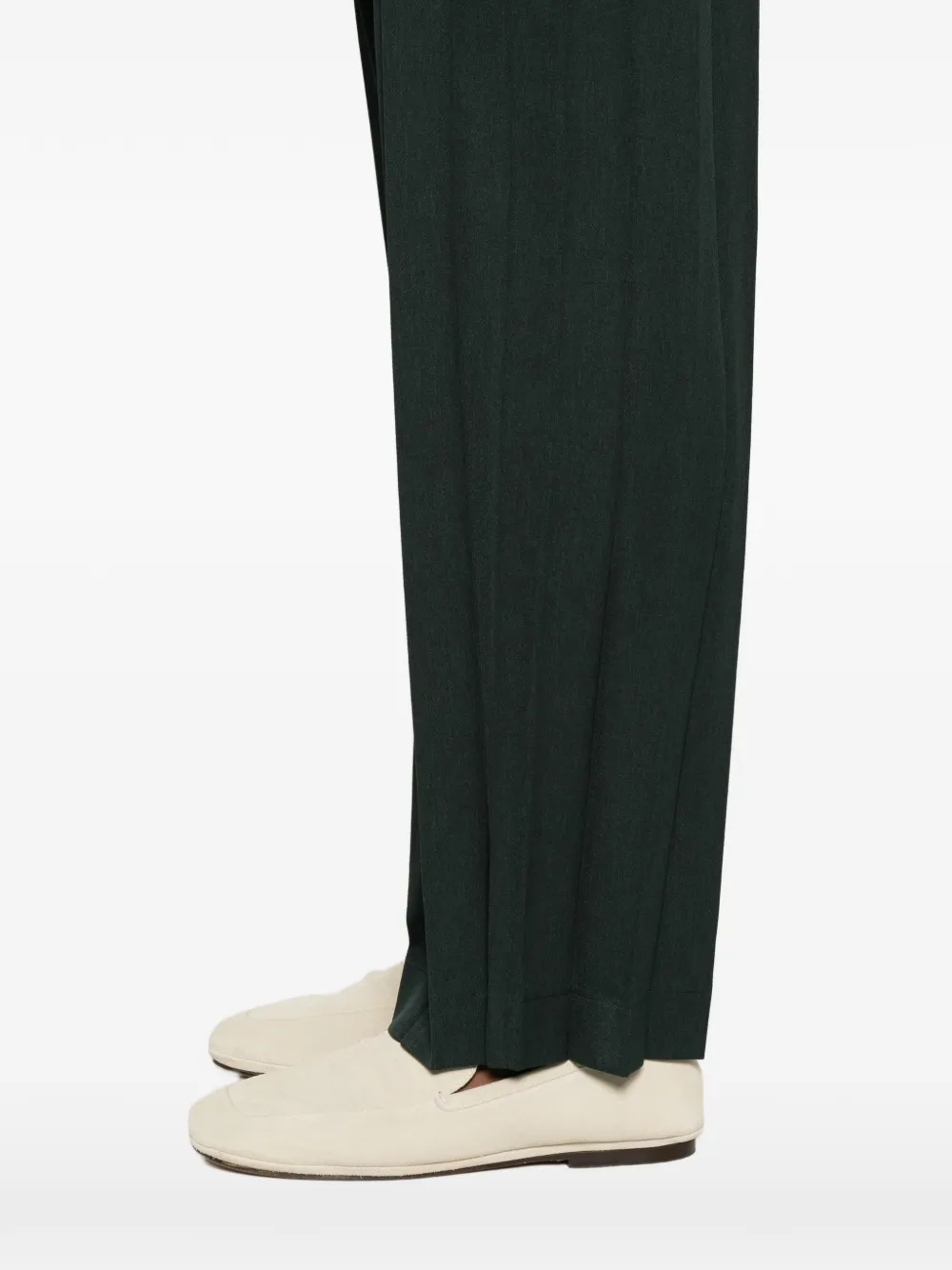 Homme Plissé Issey Miyake Edge Ensemble plooibroek met toelopende pijpen Groen
