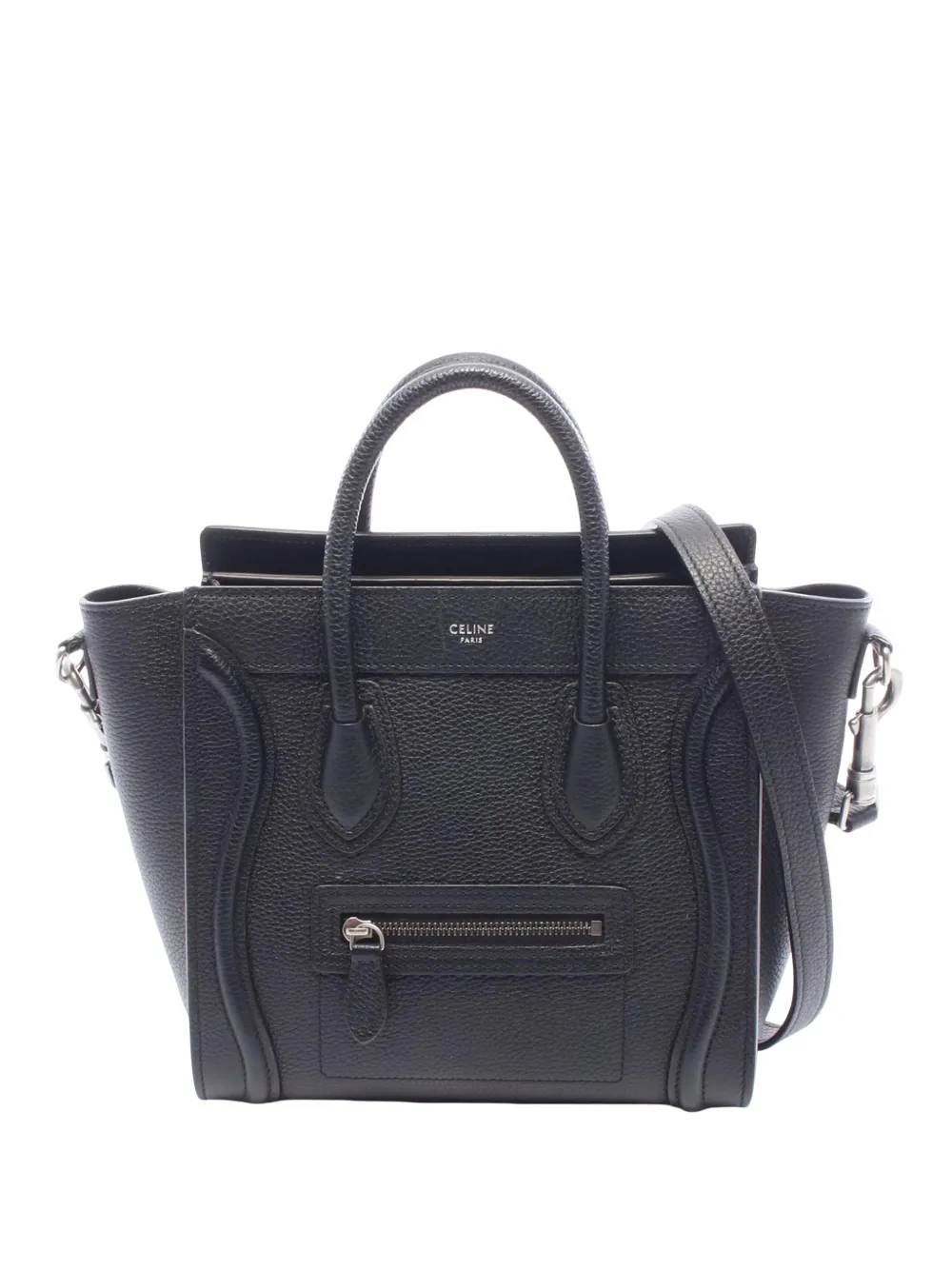 Celine Pre-Owned 2010-2020 Nano Leather Luggage Tote satchel – Black