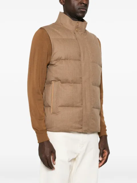 Canali quilted padded gilet