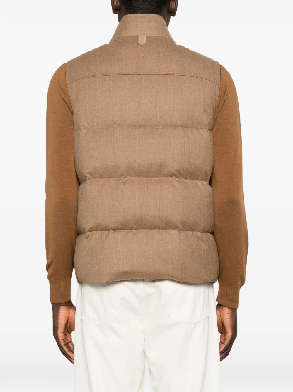 Canali Gewatteerde bodywarmer Beige