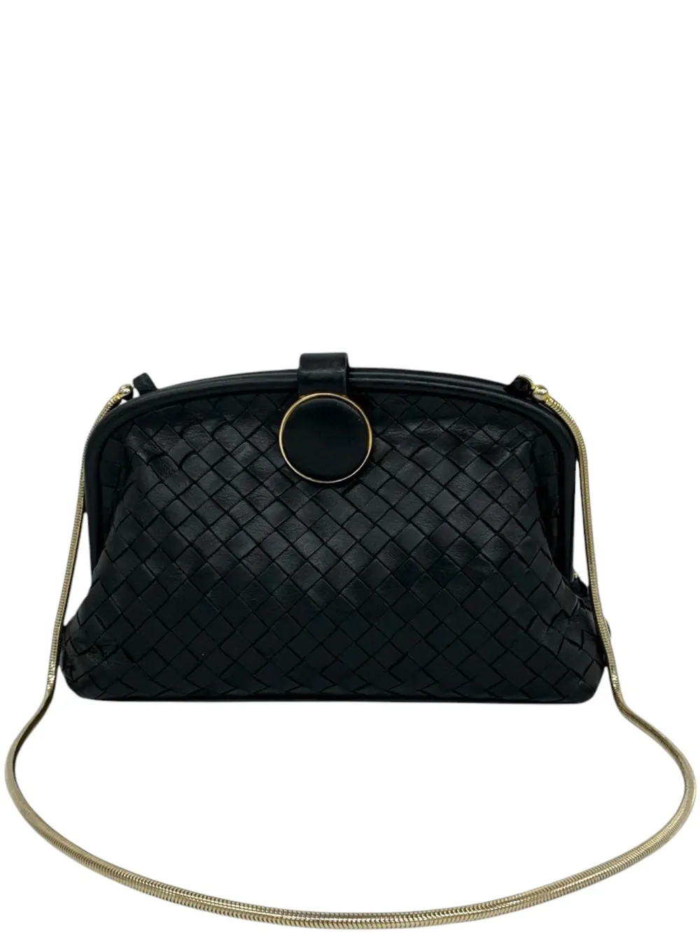 Bottega Veneta Pre-Owned 1970-1980 Nappa Intrecciato Chain crossbody bag - Schwarz