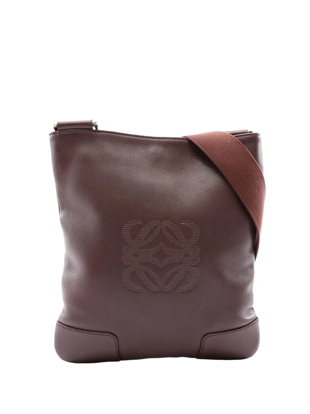 Loewe Pre-Owned 2010-2026 Leather Anagram crossbody bag - Braun