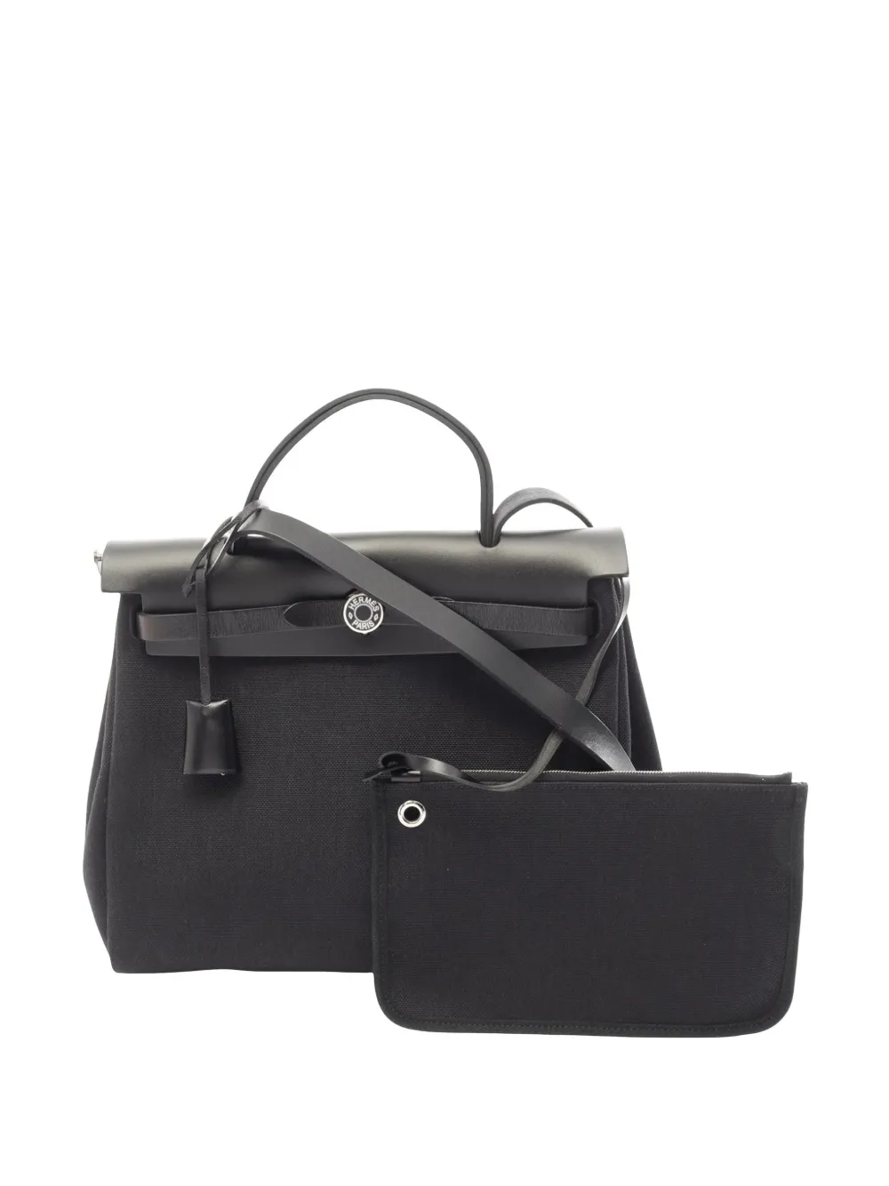 Hermès Pre-Owned sac à dos en cuir d’agneau à logo CC (2023) - Noir Hermès Pre-Owned sac à dos en cuir d’agneau à logo CC (2023) - Noir