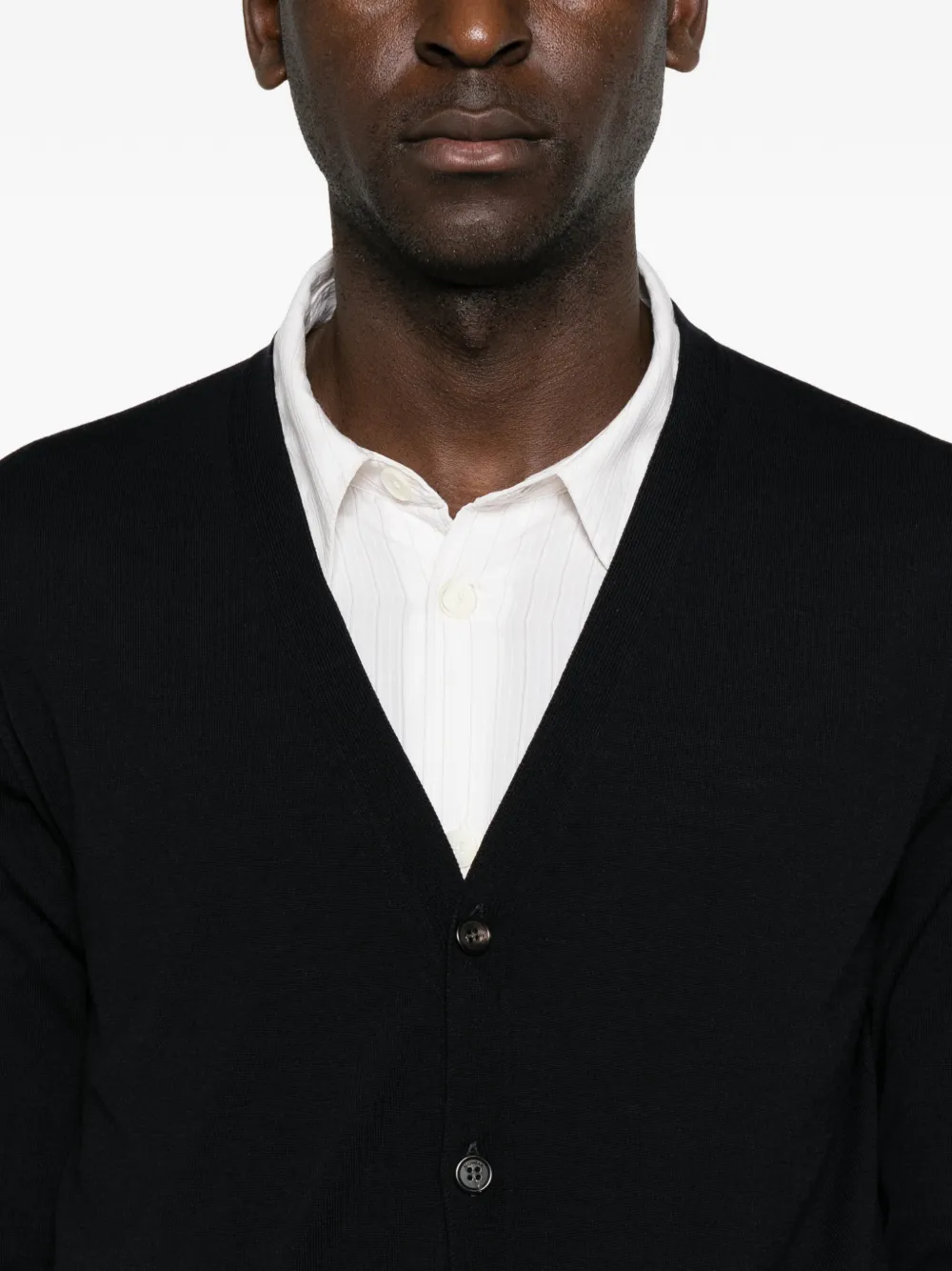 Zanone Button-up vest Zwart