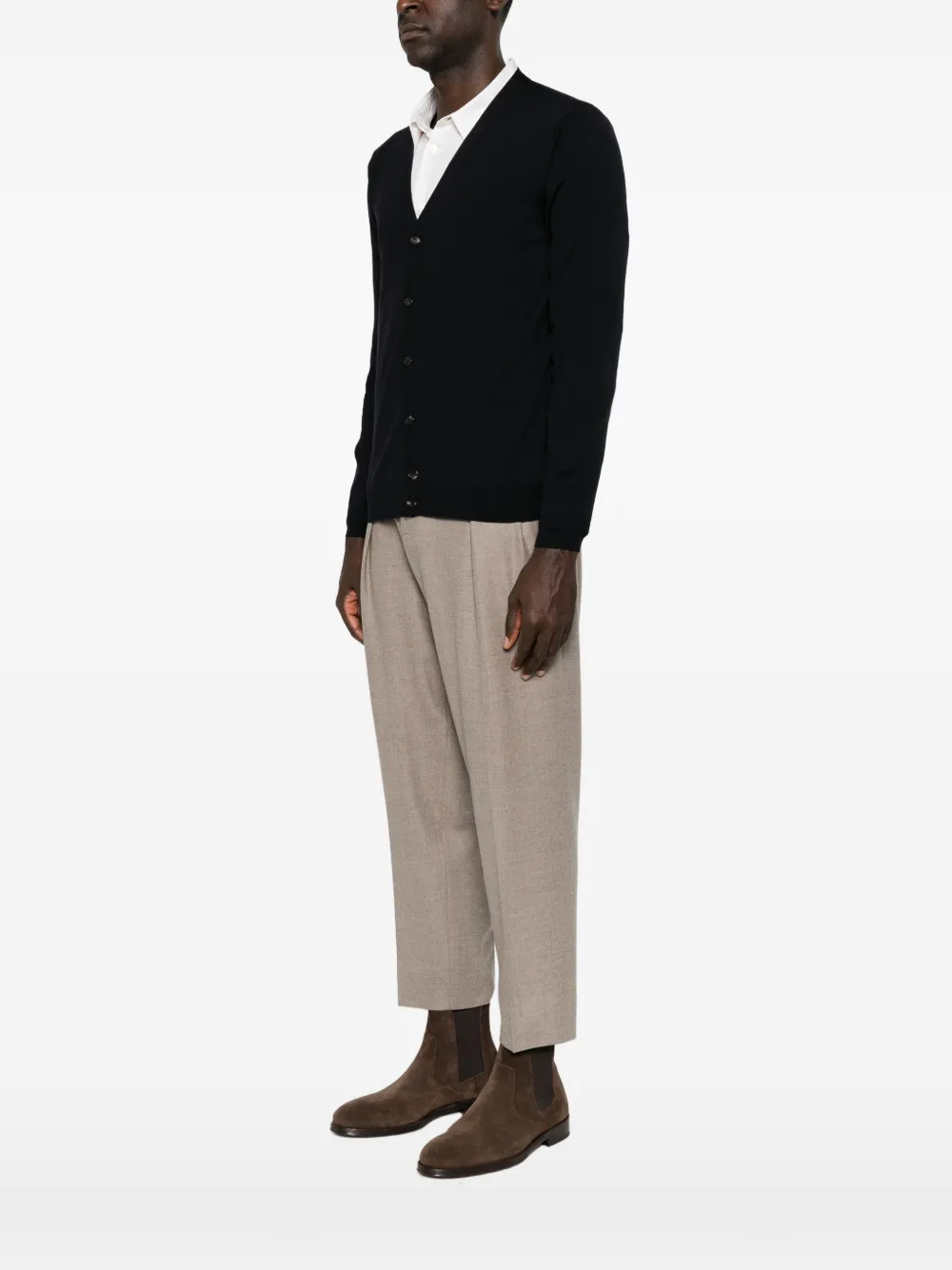 Zanone Button-up vest Zwart