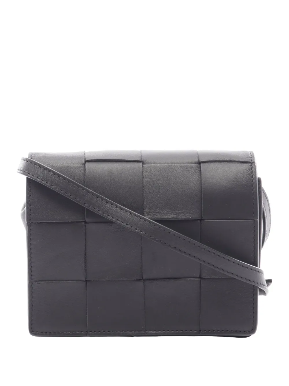 Bottega Veneta Pre-Owned 2012-2026 Maxi Intrecciato Flap shoulder bag - Schwarz