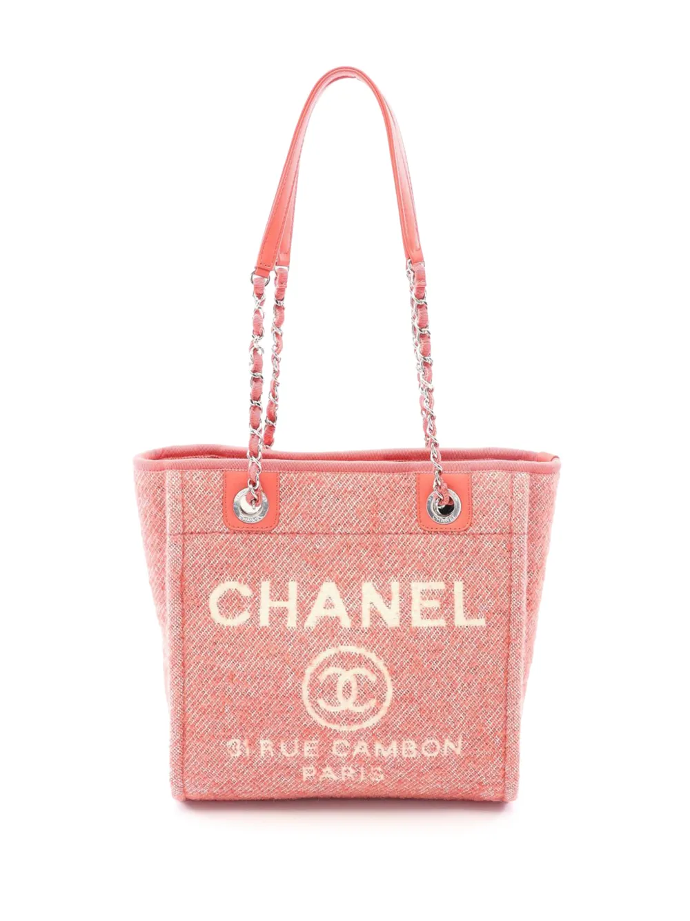 CHANEL Pre-Owned 2021-2026 Mini Canvas Deauville tote bag - Rosa