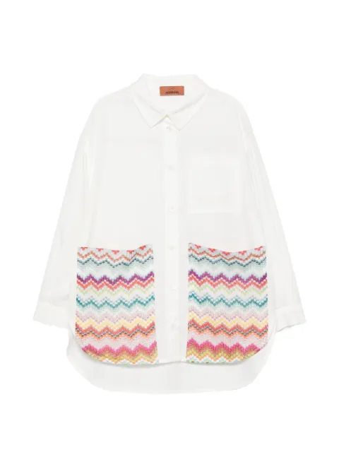 Missoni Kids zigzag-pocket shirt