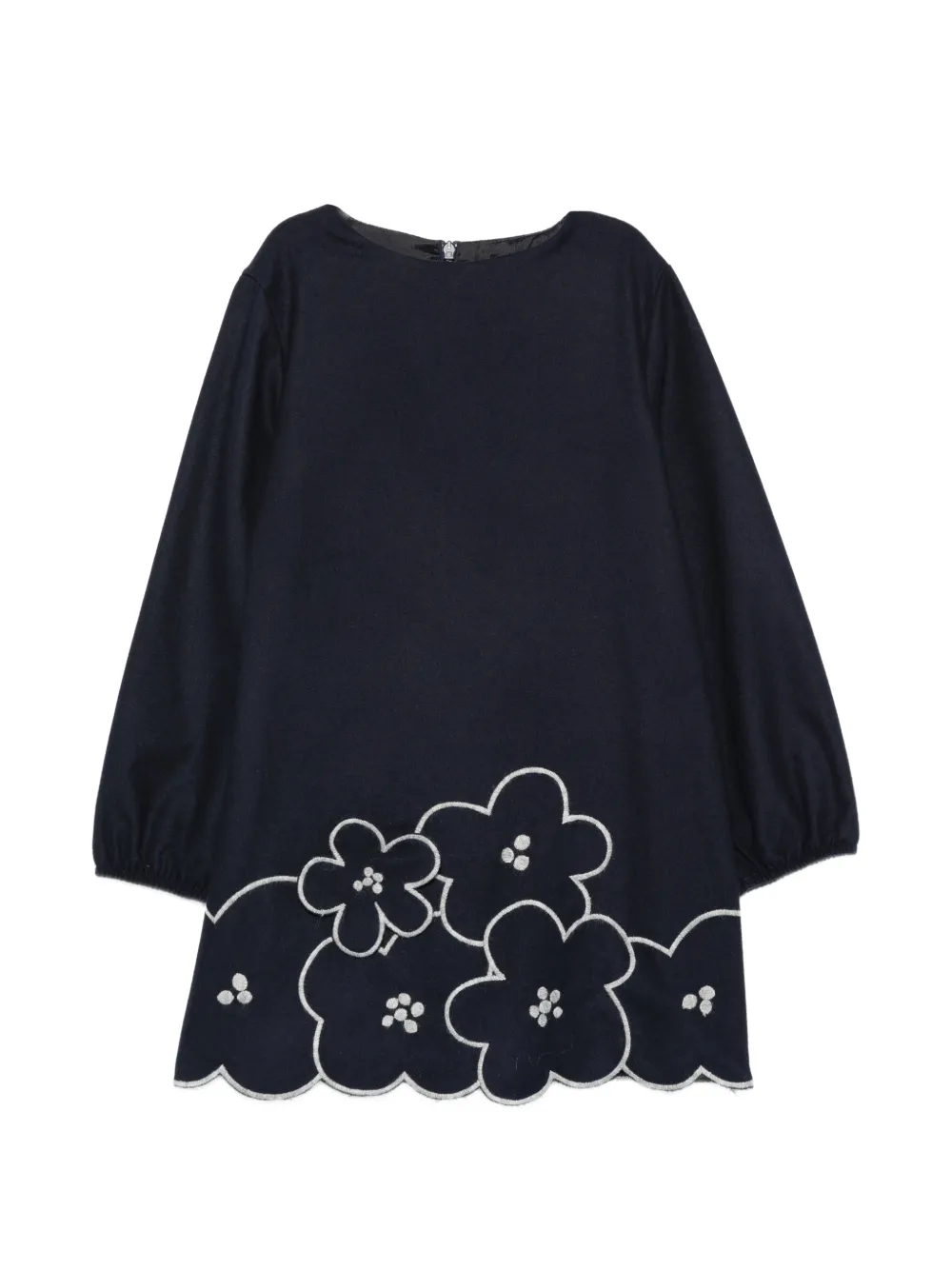 Il Gufo floral-embroidered dress - Bleu Il Gufo floral-embroidered dress - Bleu