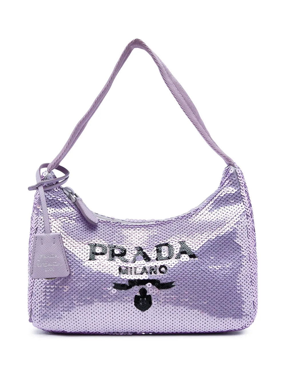 Prada Pre-Owned 2013-2026 Mini Re Nylon Paillettes Sequin Re Edition 2000 shoulder bag - Viola