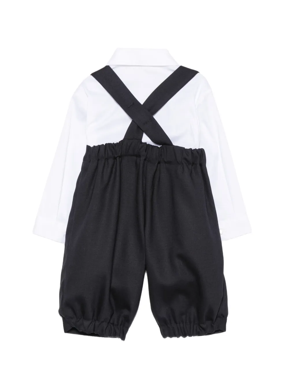 Il Gufo Set met tuinbroek en shirtromper Wit