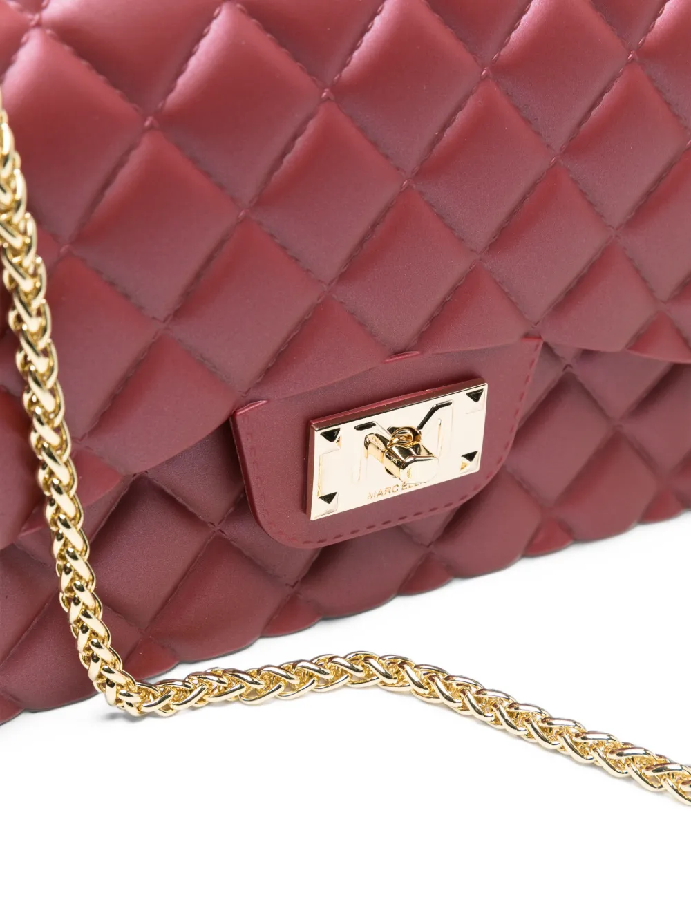 Marc Ellis Medium Flat Falcon gewatteerde schoudertas Rood