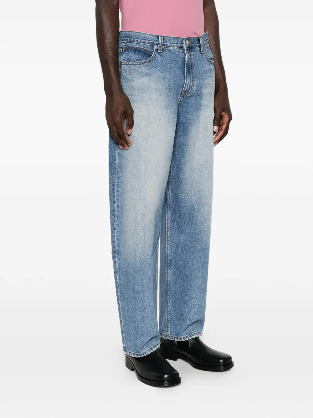 TONYWACK faded straight-leg jeans - Blu