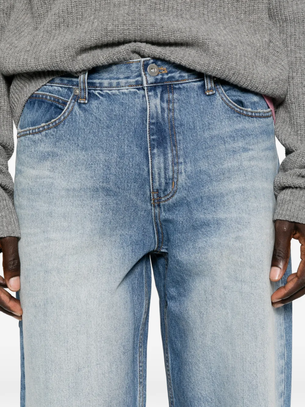 TONYWACK Straight jeans met vervaagd effect Blauw