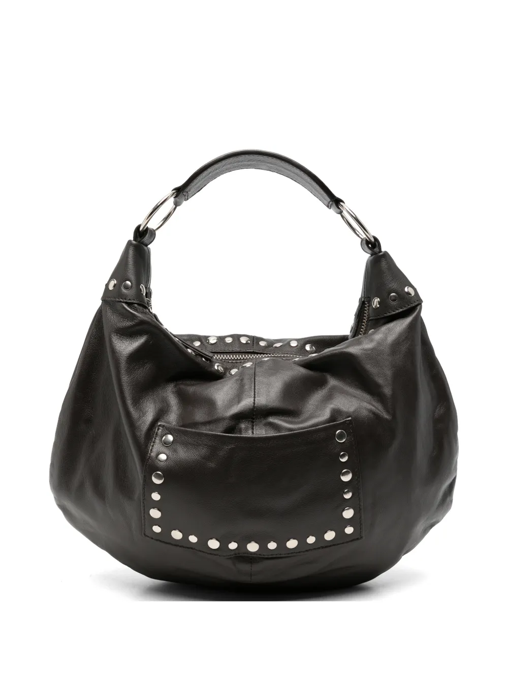 Gimaguas studded leather tote bag - Brown