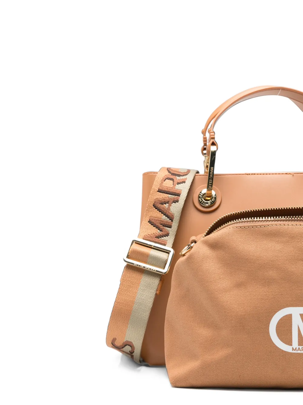 Marc Ellis Medium Flat Kira shopper met logo-plakkaat Bruin