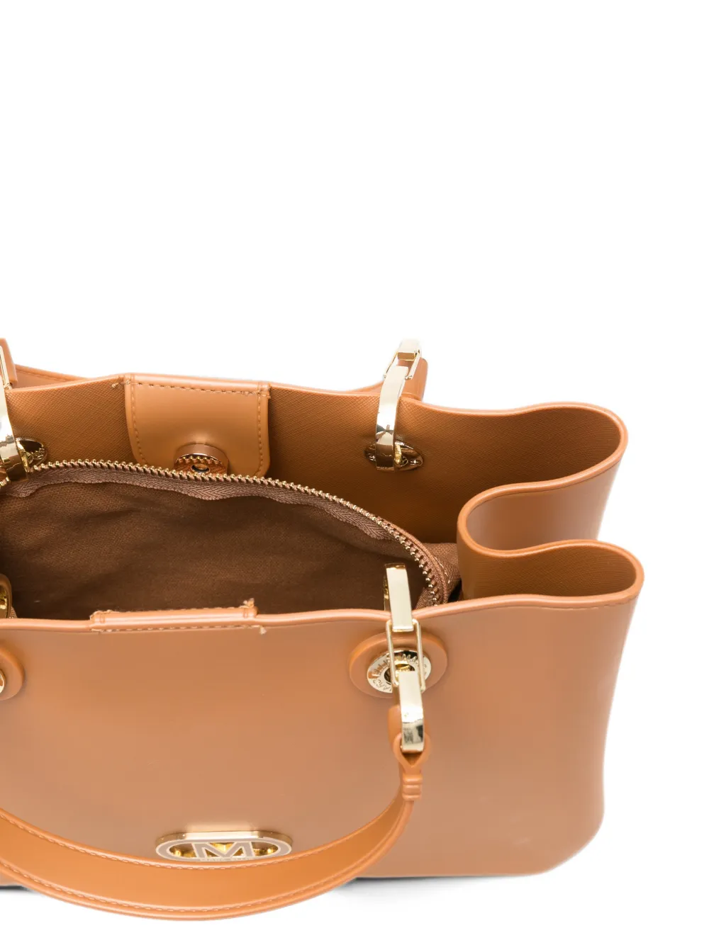 Marc Ellis Medium Flat Kira shopper met logo-plakkaat Bruin