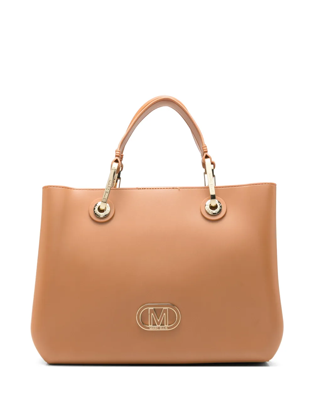 Marc Ellis Medium Flat Kira shopper met logo-plakkaat Bruin