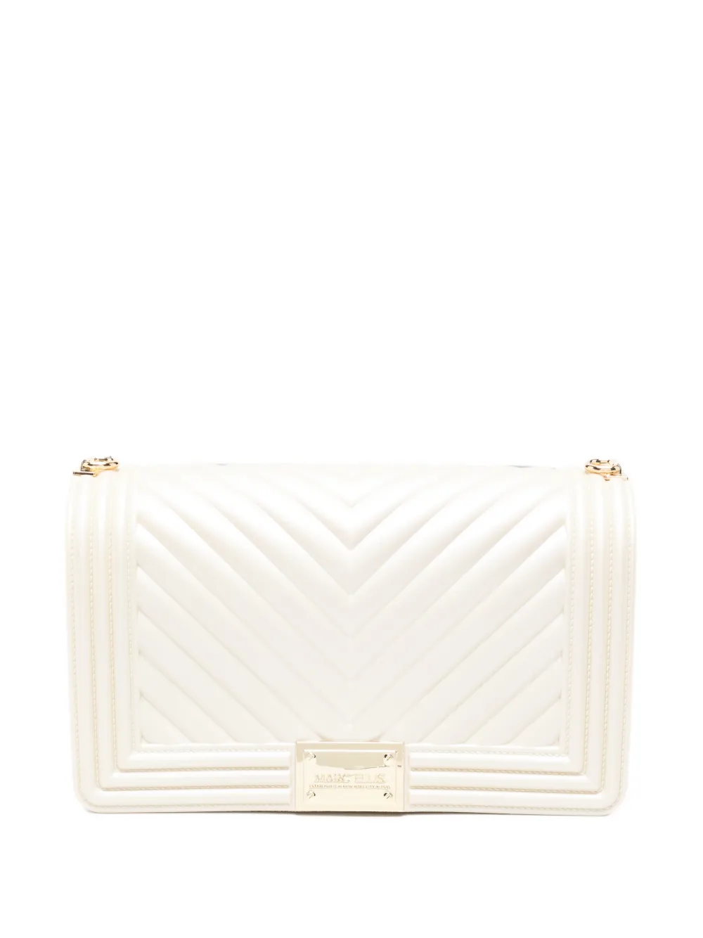 Marc Ellis medium Flat 27 chevron-quilted shoulder bag - Toni neutri