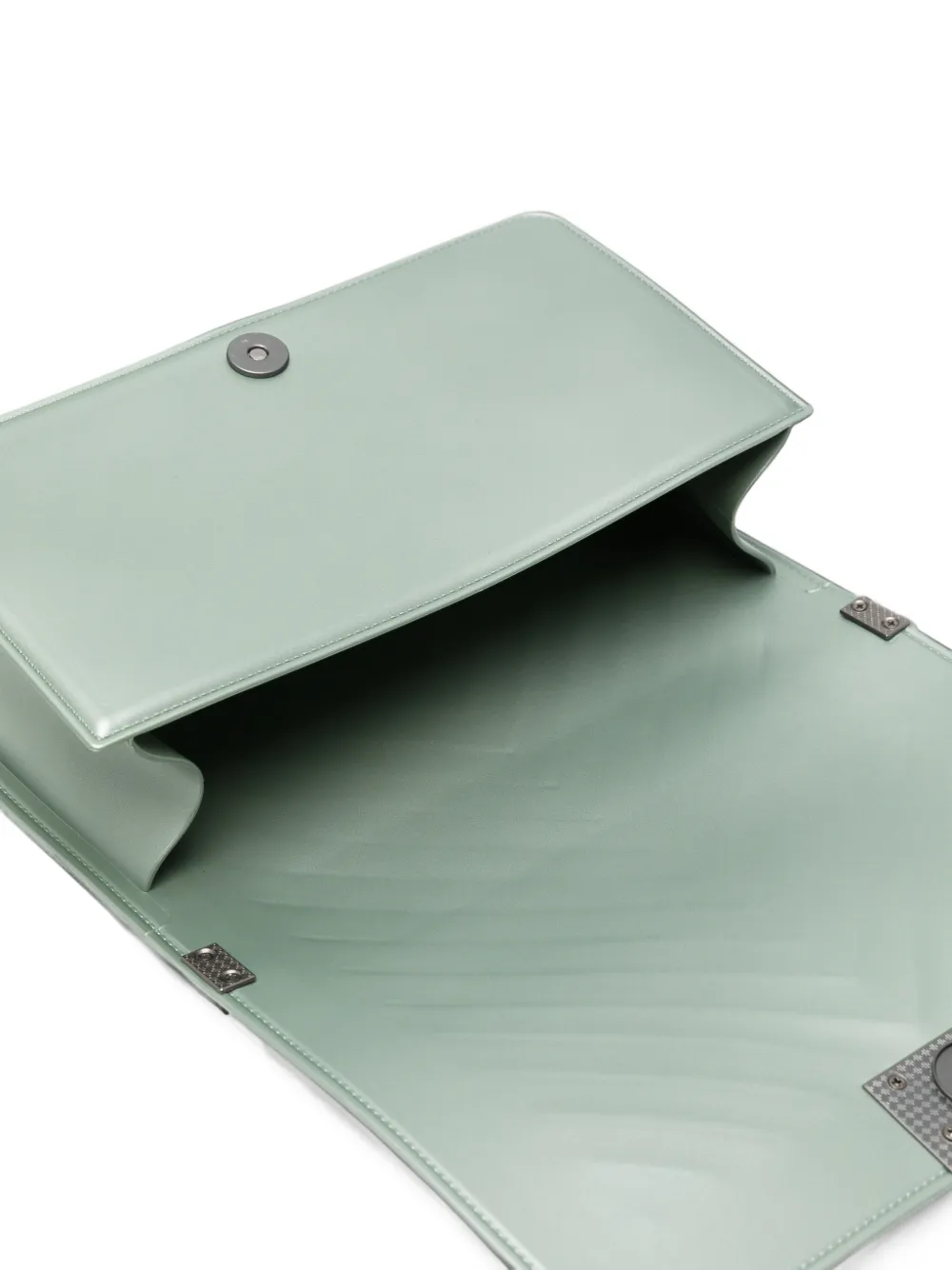 Marc Ellis Medium Flat 27 gewatteerde schoudertas met chevron-patroon Groen