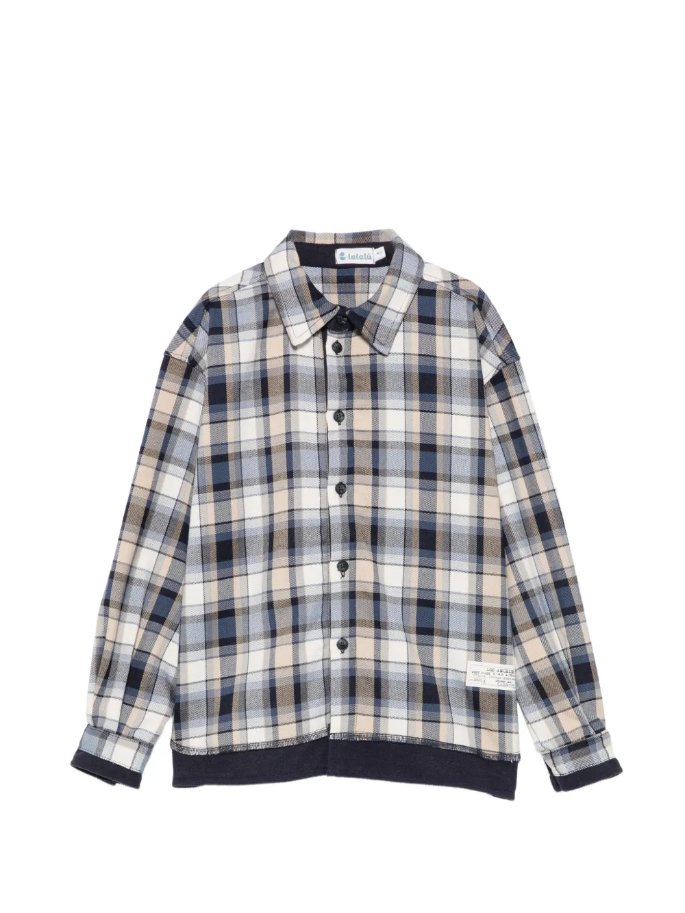 LALALU check-print shirt - Blau