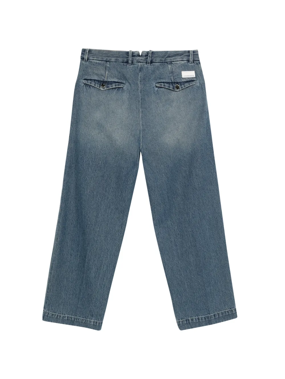 Nine In The Morning Philip pleated-detail jeans Blauw