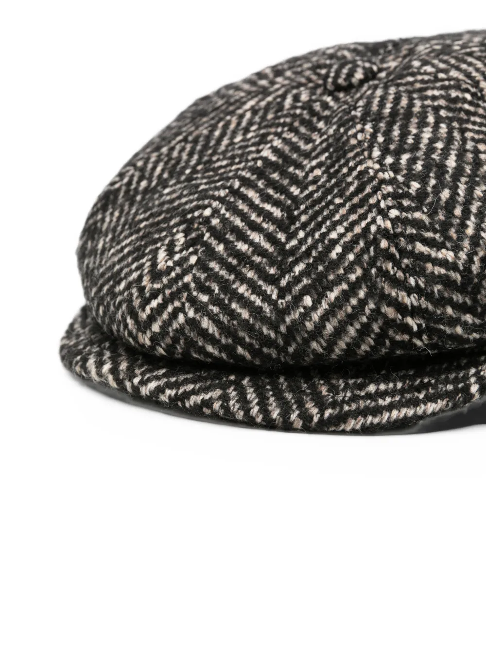 Tagliatore Buddy herringbone-pattern flat cap Zwart