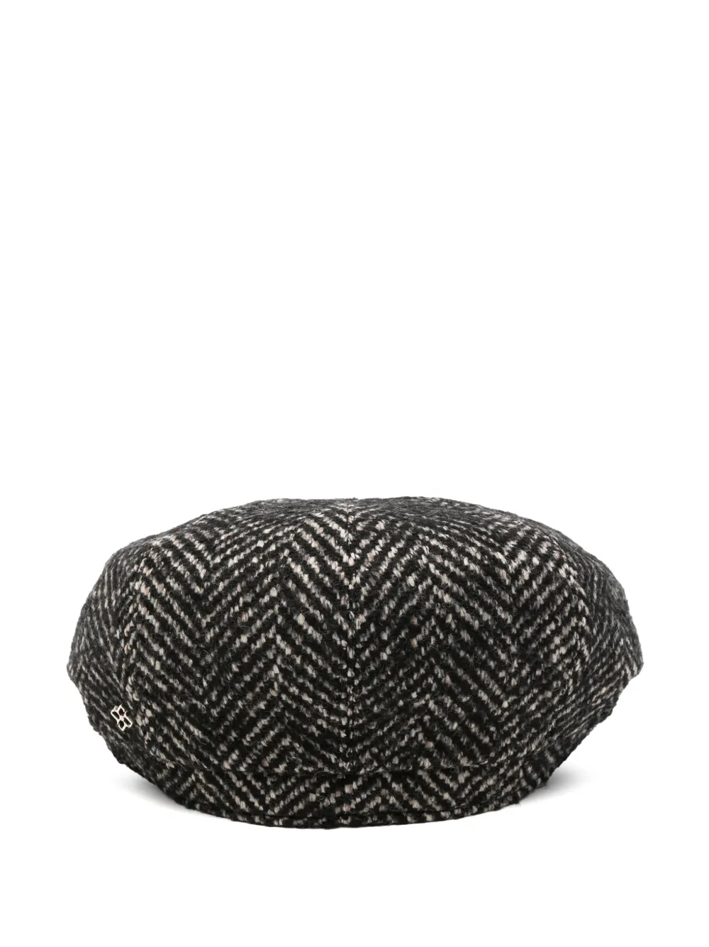 Tagliatore Buddy herringbone-pattern flat cap Zwart