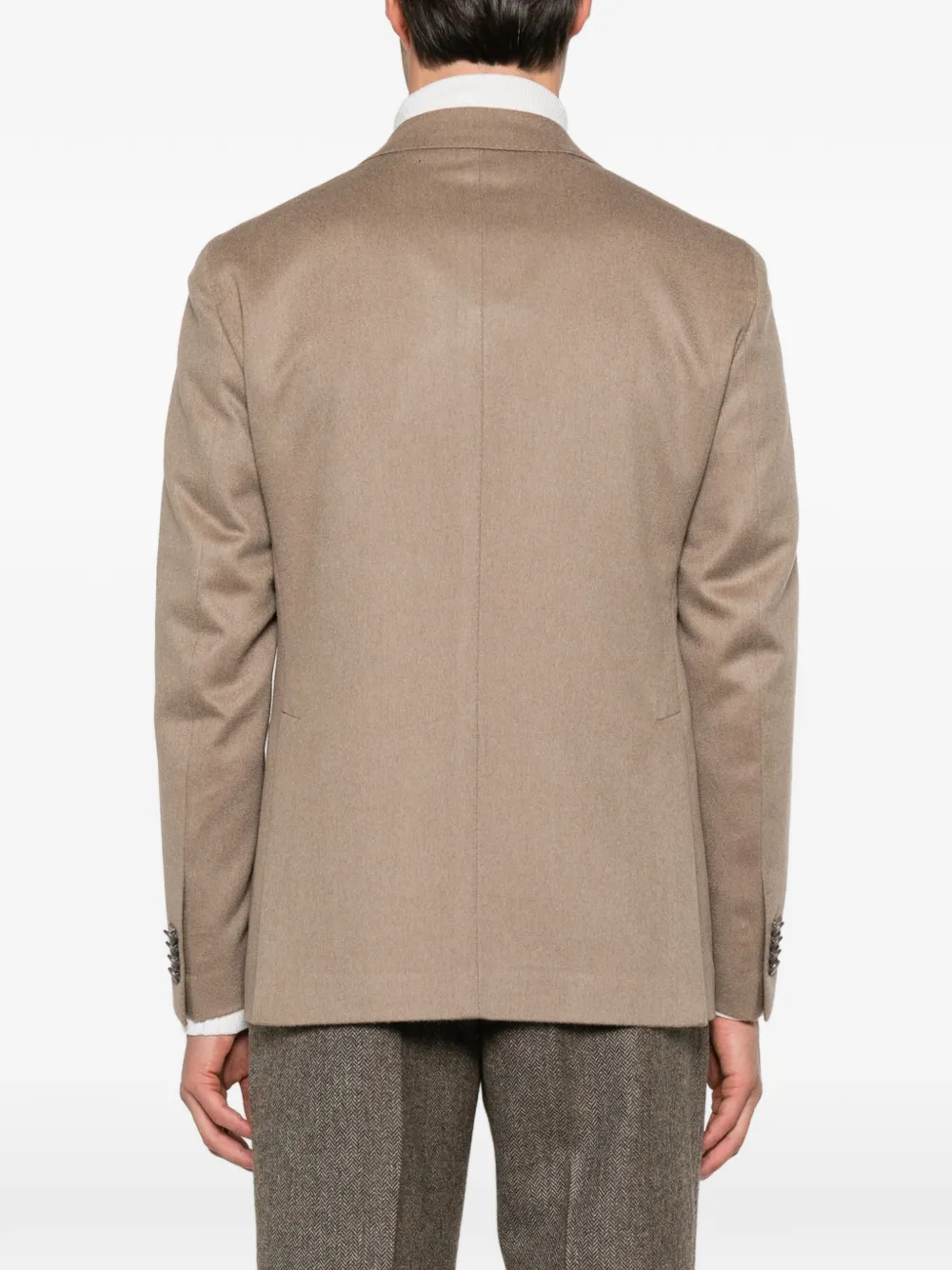 Tagliatore double-breasted peak-lapel blazer Beige
