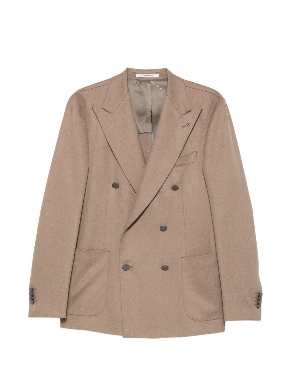 Tagliatore double-breasted peak-lapel blazer - Nude