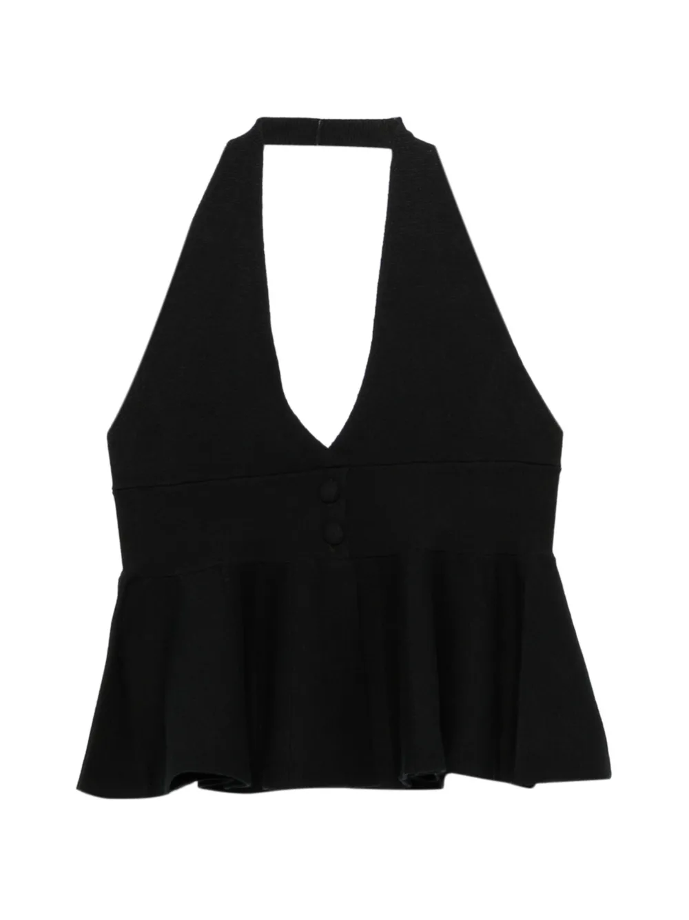 Gimaguas Sia halterneck peplum top - Nero
