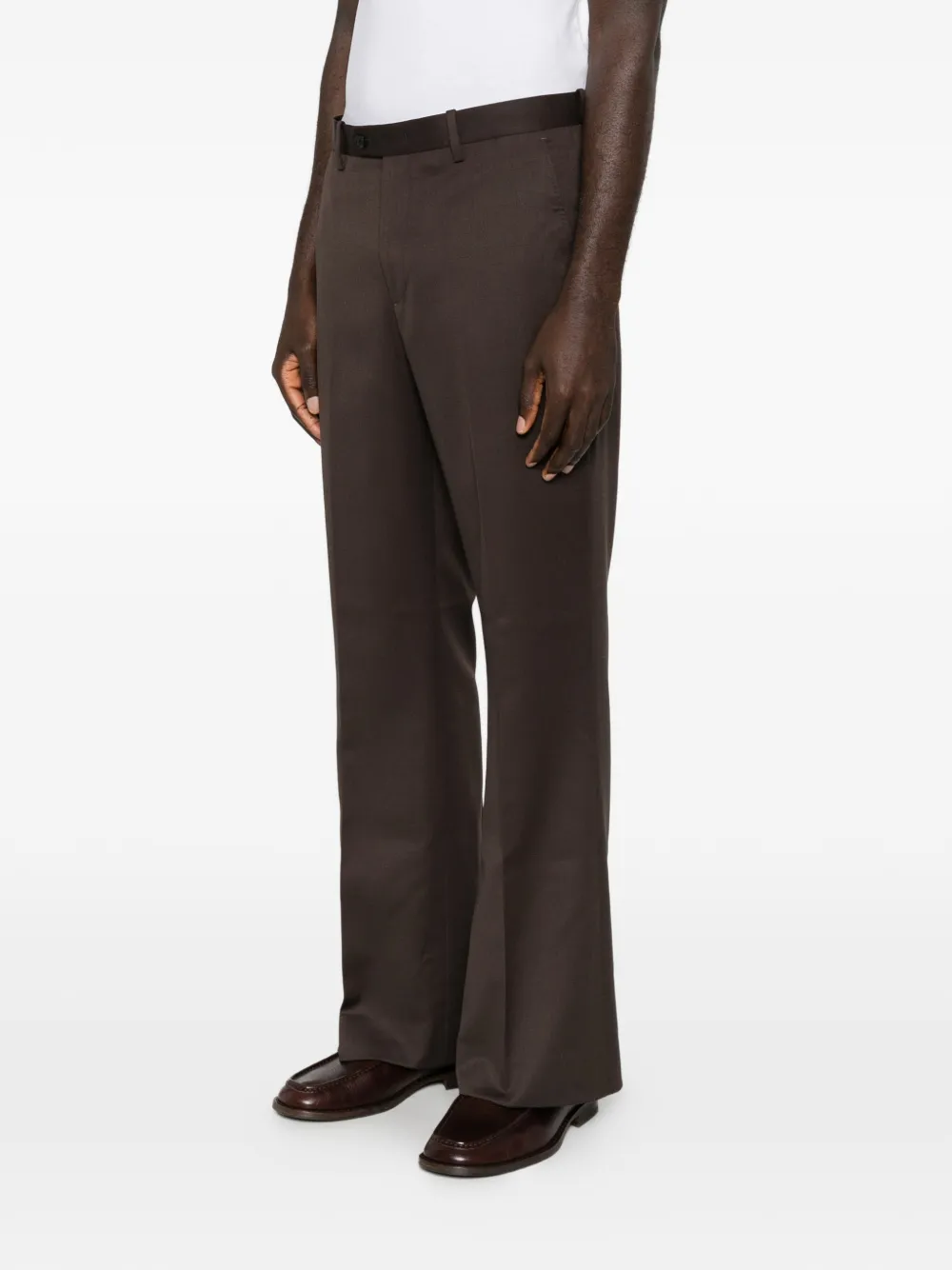 TONYWACK Geplooide pantalon Bruin