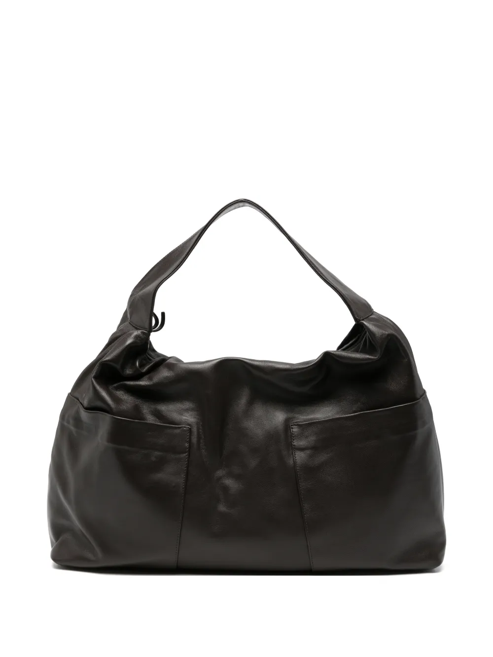 Gimaguas maxi Sacco panelled leather shoulder bag - Brown