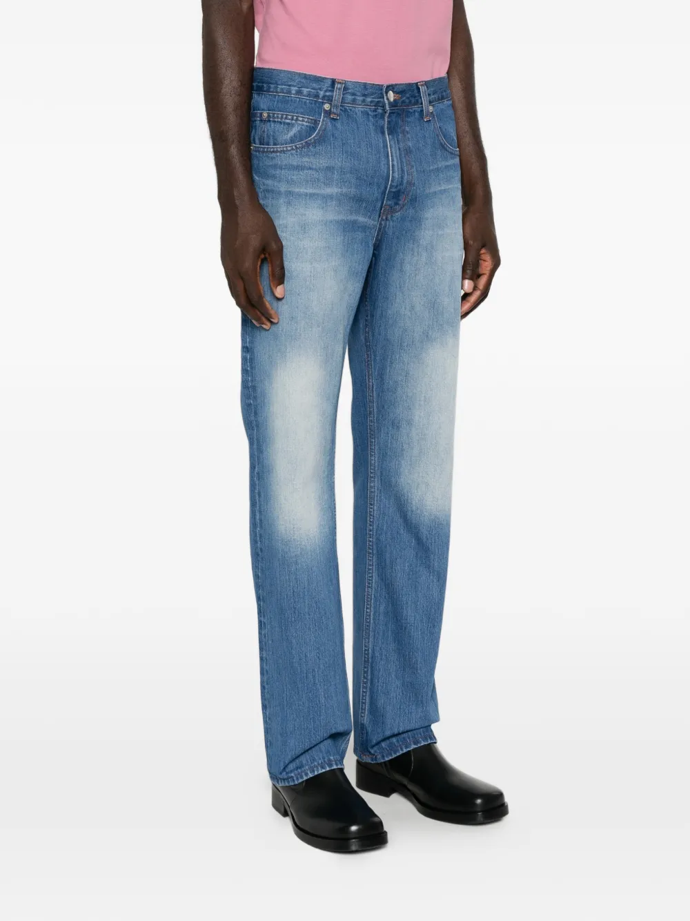 TONYWACK Straight jeans met vervaagd effect Blauw