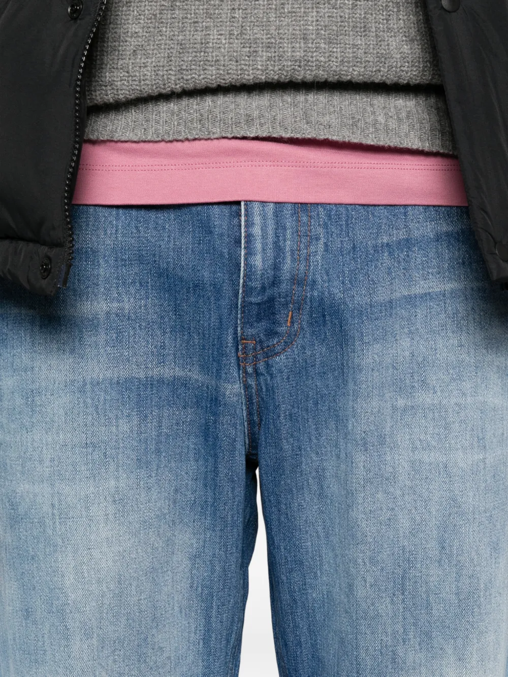 TONYWACK Straight jeans met vervaagd effect Blauw