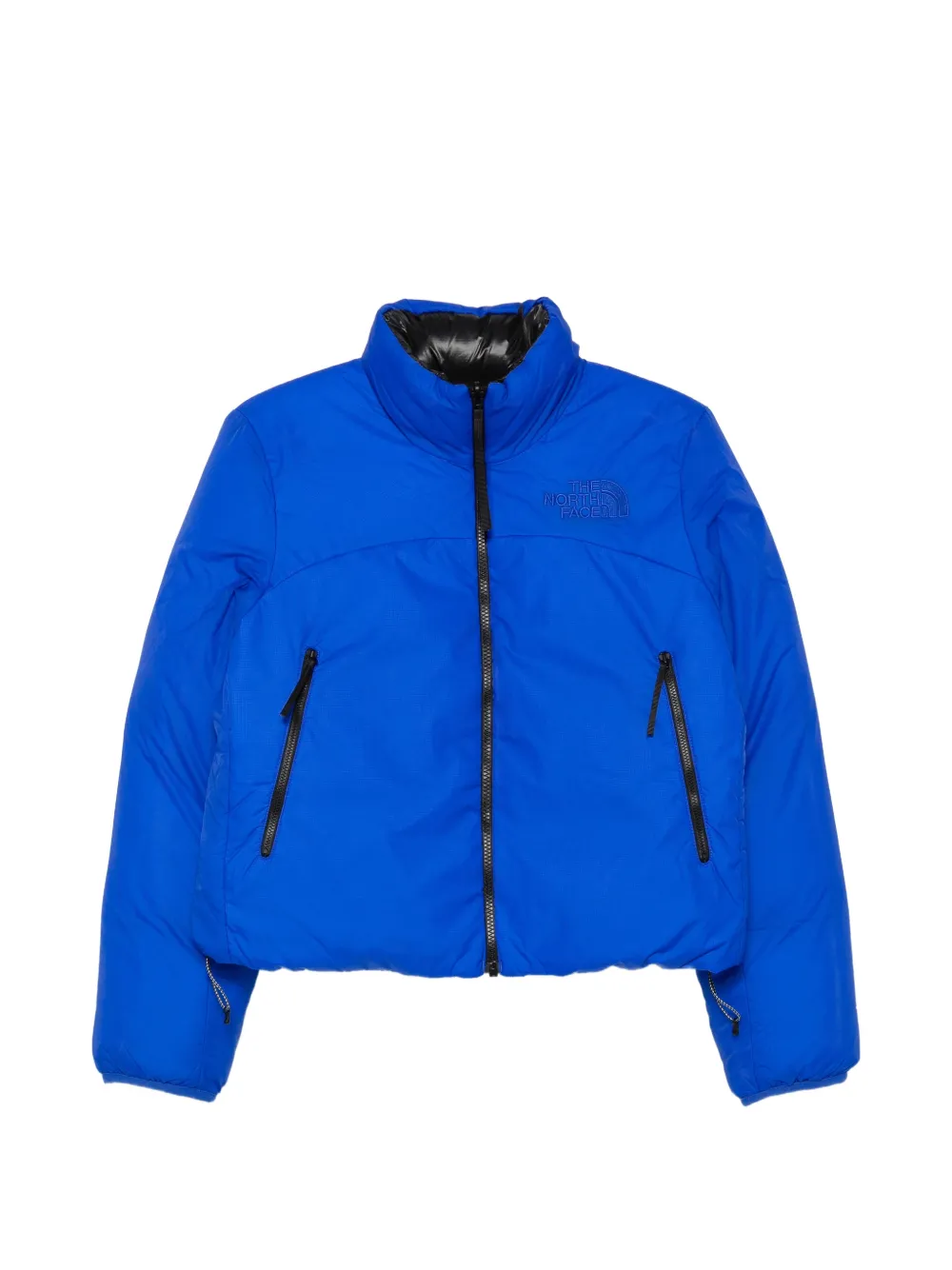 The North Face logo-embroidered puffer jacket