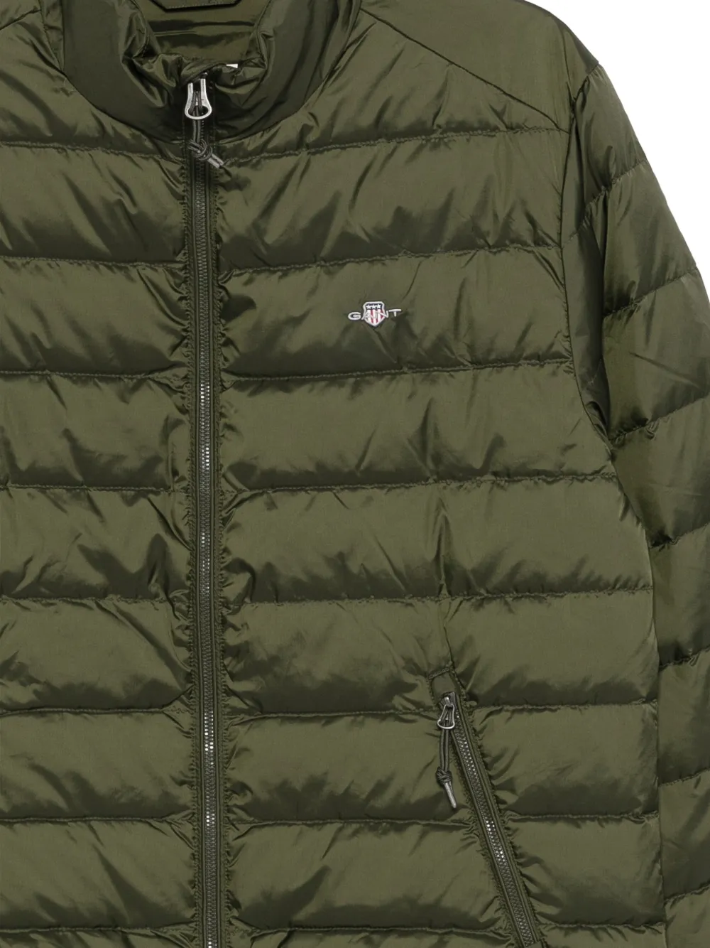 Gant Gewatteerd jack met geborduurd logo Groen