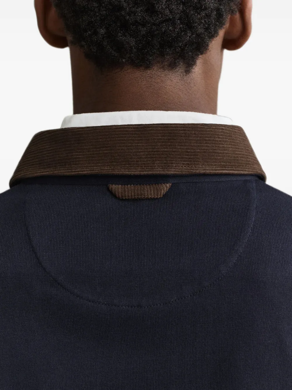 Gant Poloshirt met ribfluwelen kraag en lange mouwen Blauw