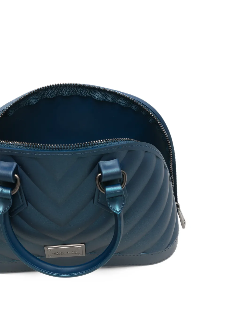 Marc Ellis Medium Flat Maya 27 gewatteerde shopper met chevron-patroon Blauw