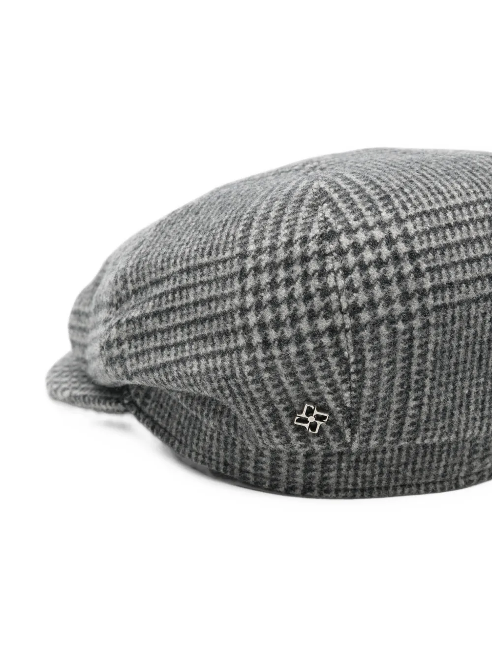 Tagliatore Prince of Wales check flat hat Grijs