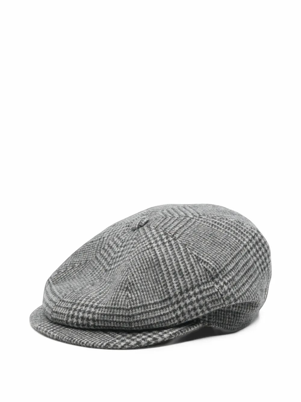 Tagliatore Prince of Wales check flat hat Grijs