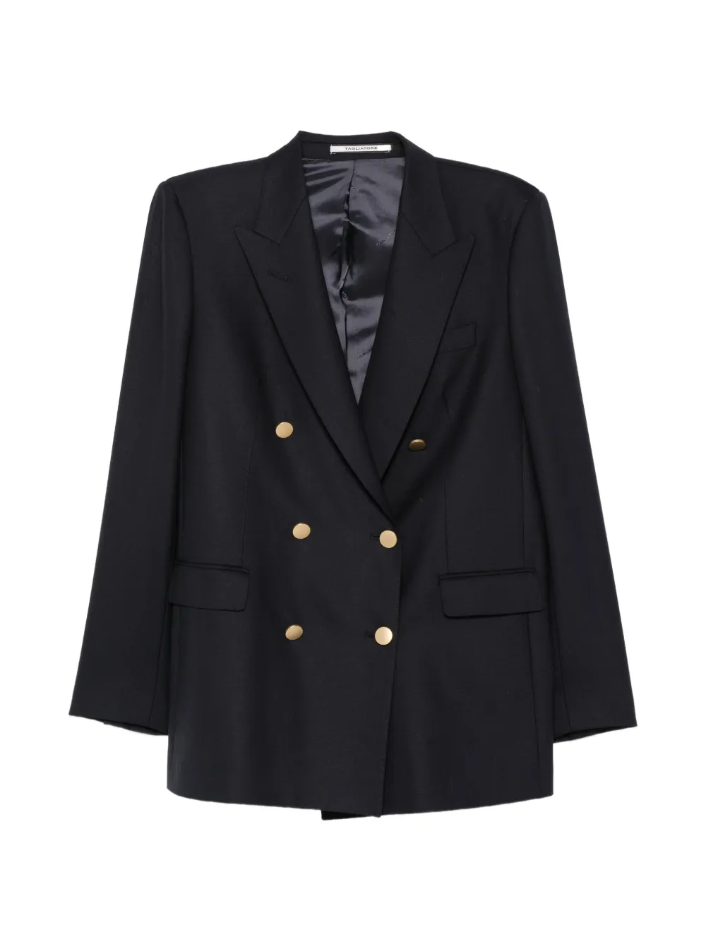Tagliatore double-breasted peaked-lapel jacket - Blau