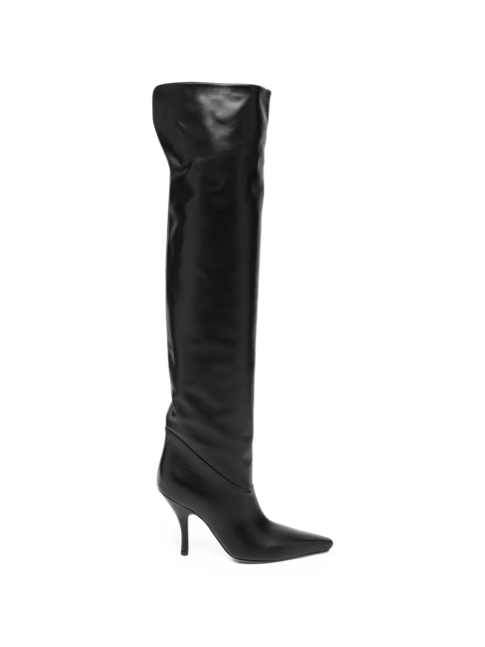 Paris Texas Rose pointed-toe over-the-knee boots in Black