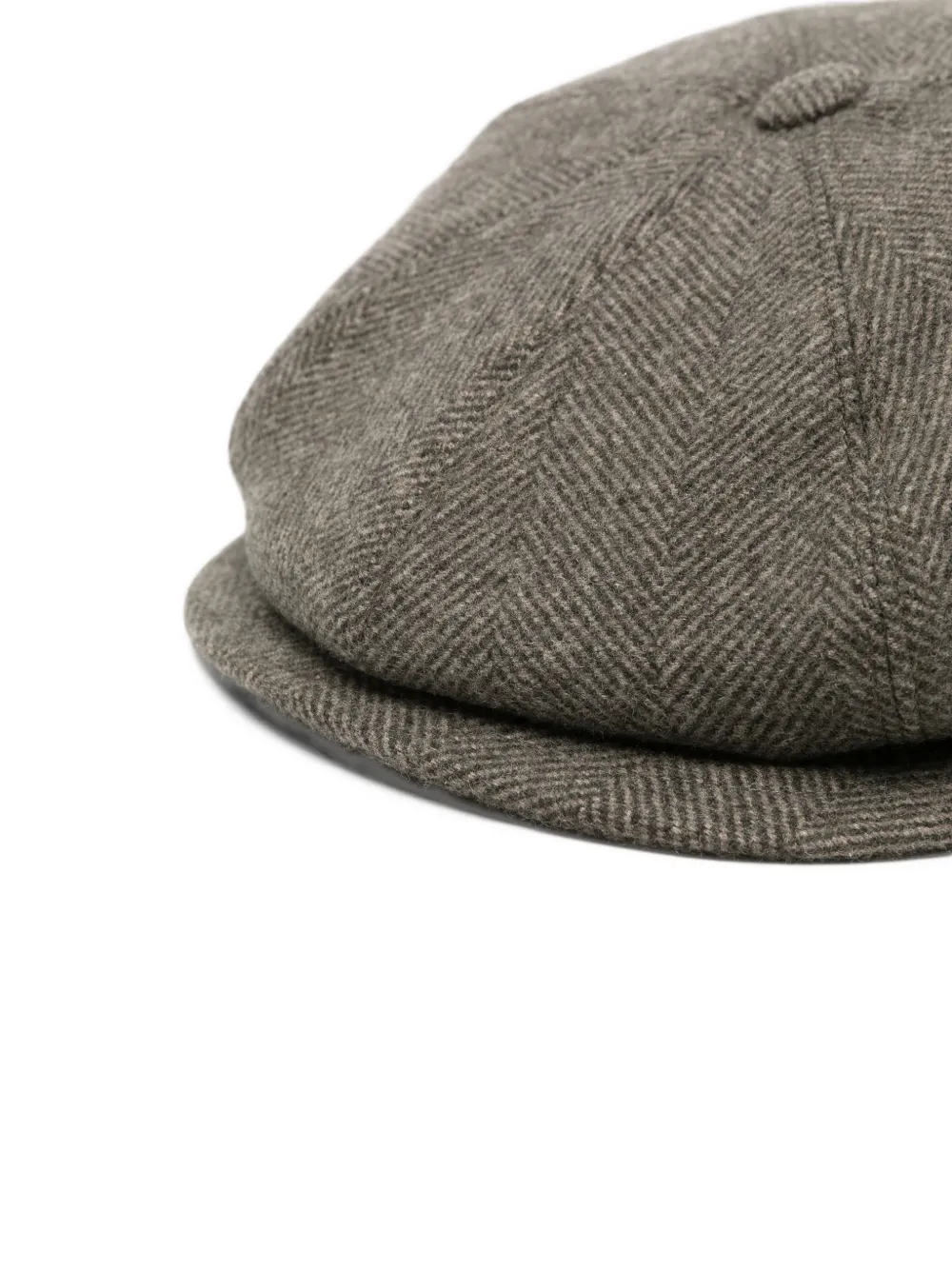 Tagliatore Buddy herringbone-pattern newsboy cap Groen