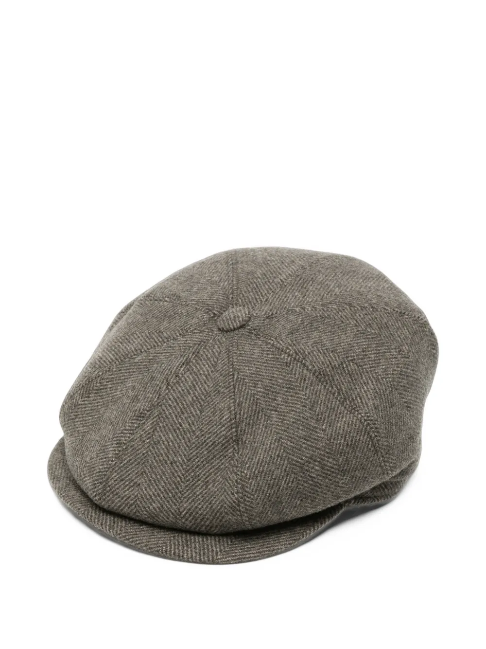 Tagliatore Buddy herringbone-pattern newsboy cap Groen