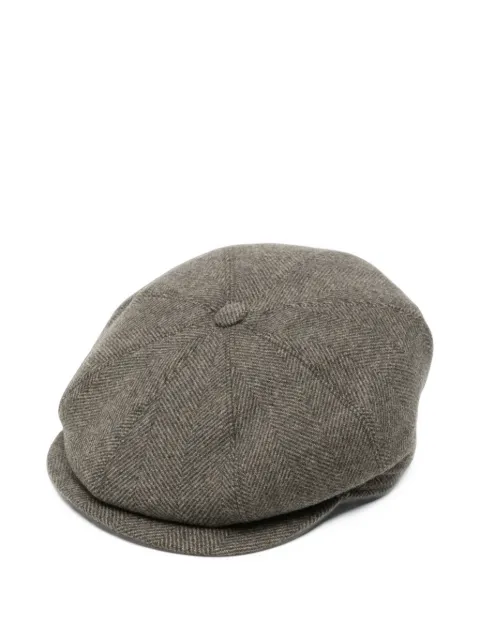 Tagliatore Buddy herringbone-pattern newsboy cap