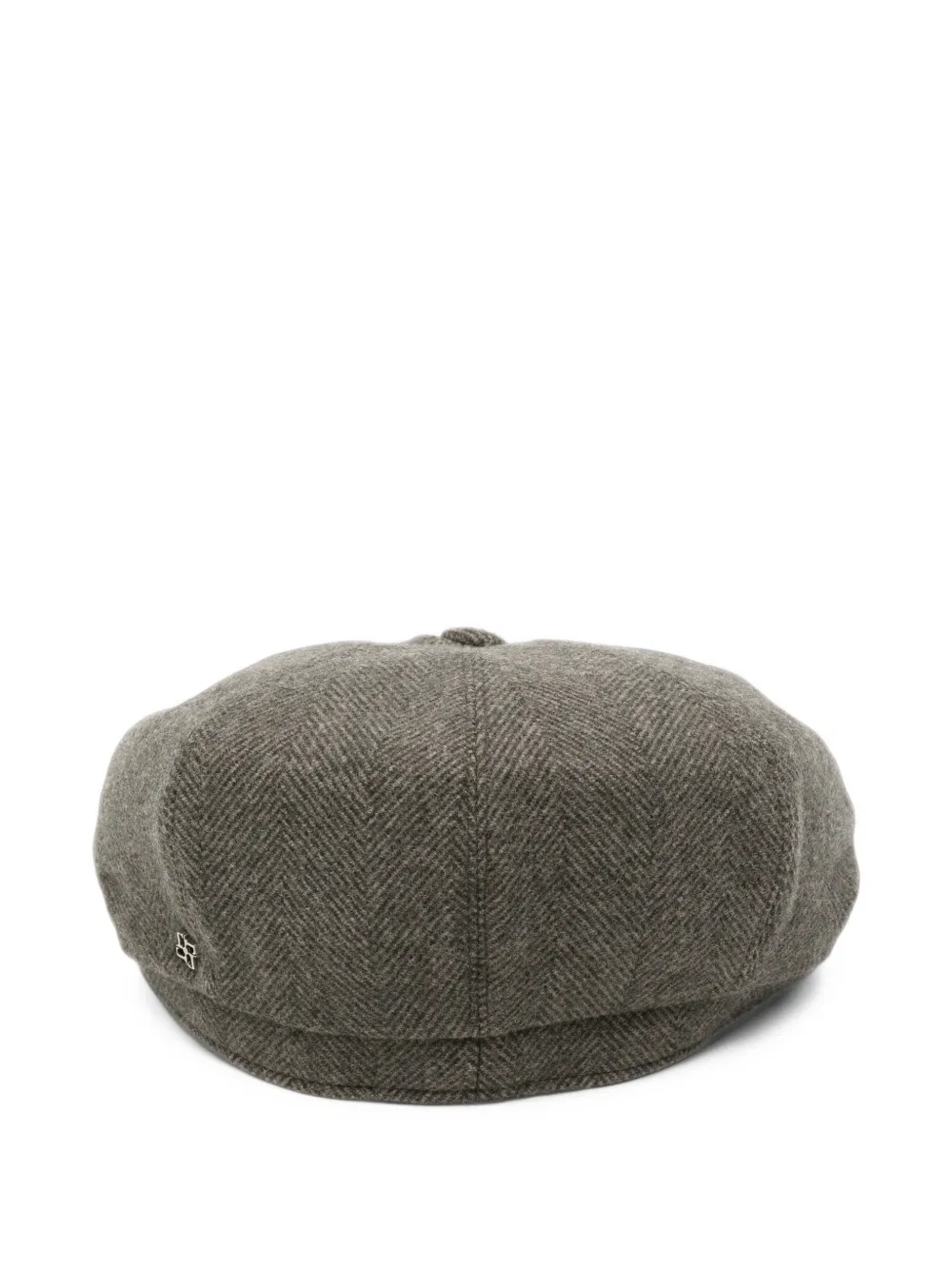 Tagliatore Buddy herringbone-pattern newsboy cap Groen