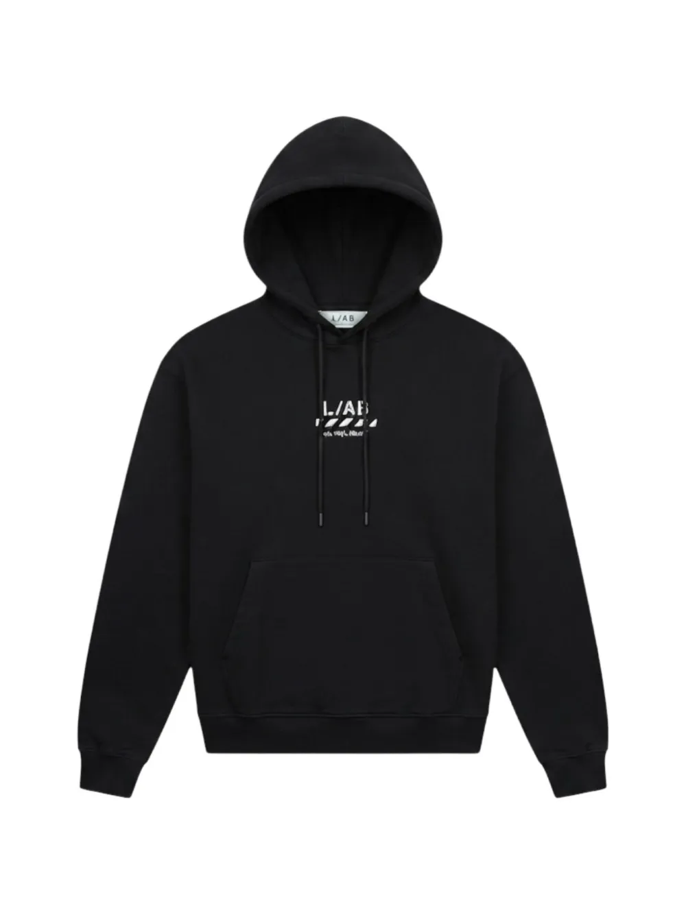 L ab c o Off-White L AB Core Diagonal hoodie Zwart