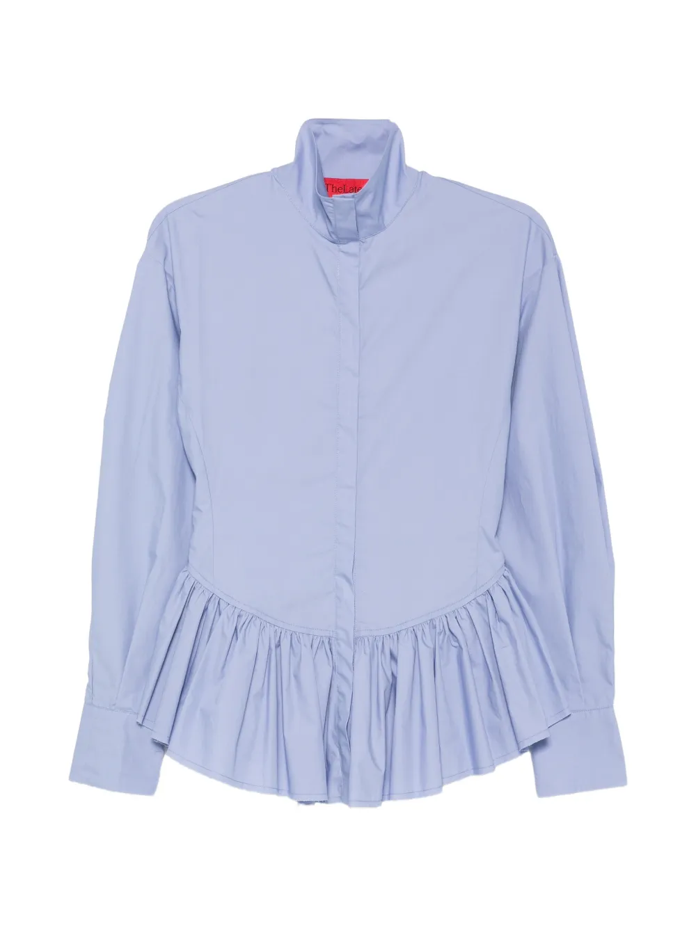 THELATEST Elaine peplum-hem puff-sleeve shirt